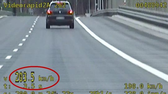 Na ekspresówce jechał ponad 200 km/h. Jak spotkała go kara?