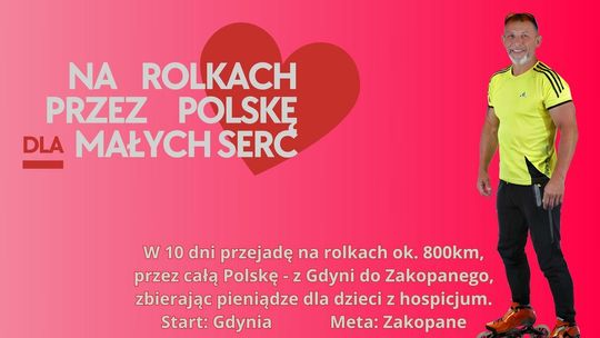 Planuje na rolkach pokonać trasę od Gdyni do Zakopanego. Robi to dla dzieci