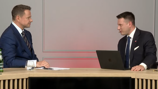 Trzaskowski u Mentzena w Toruniu. Po wszystkim poszli na piwo
