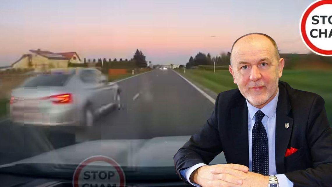 Jan Mosiński z PiS szarżuje samochodem. Groźba czy komunikat obywatelski? [WIDEO]